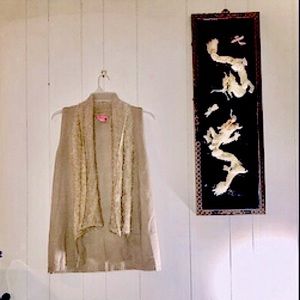 Sunny Leigh Small light brown no sleeves vest